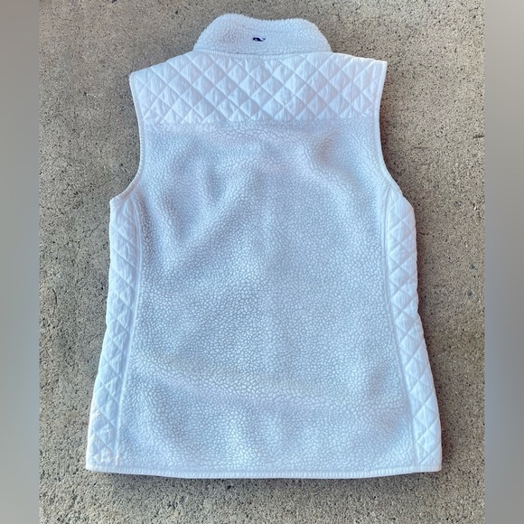 Vineyard vines white Sherpa Fleece Vest Size XSmall - Picture 4 of 5